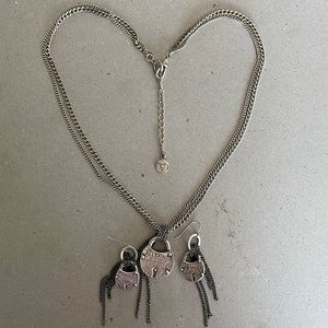 AllSaints vintage padlock necklace & earrings
